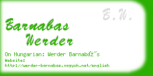 barnabas werder business card